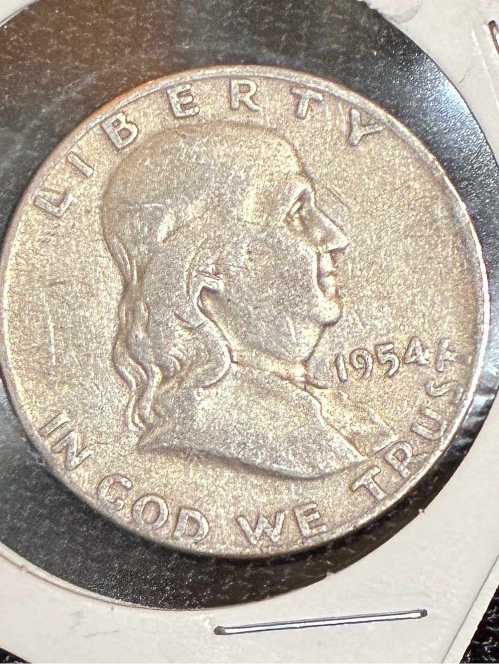 1954 D Ben Franklin Half Dollar- Silver Coin